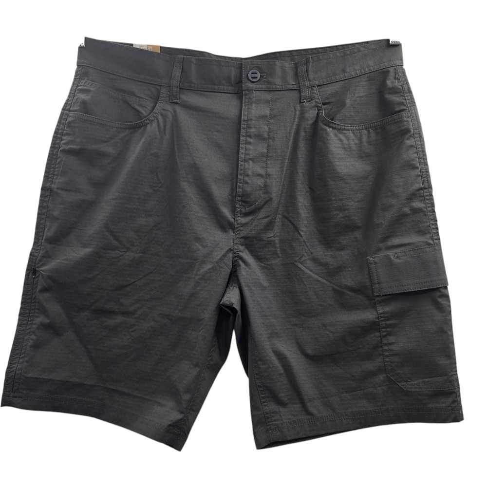 prAna Men Gray Cargo Shorts Size 38 Stretch Hiking Travel